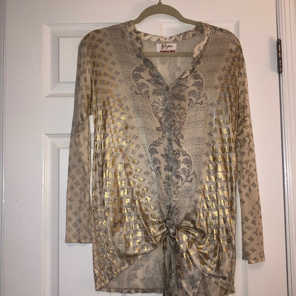 Johnny Was Pattern, Tie Waist Top